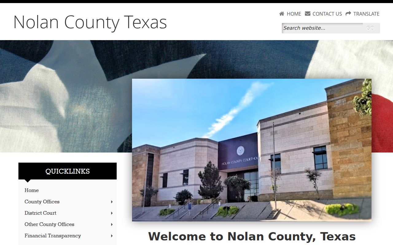 Nolan County criminal history courthouse offices