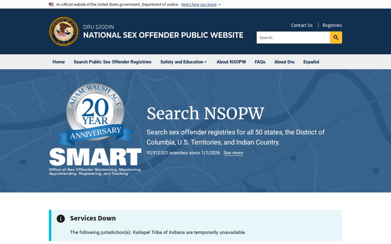 NSOPW national search used with Nolan County registry records